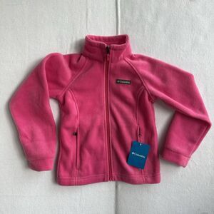 Columbia Youth Girls Size Small Pink Benton Springs Fleece Full Zip Jacket NWT